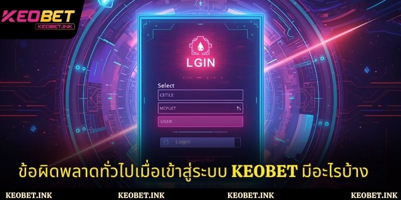 ข้อผิดพลาดทั่วไปเมื่อเข้าสู่ระบบ Keo bet